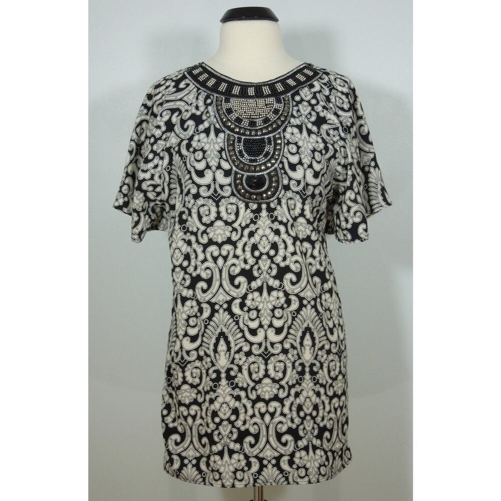 FRANCESCAS DINA BE Dress S SMALL Collections Beads Embellished Printed